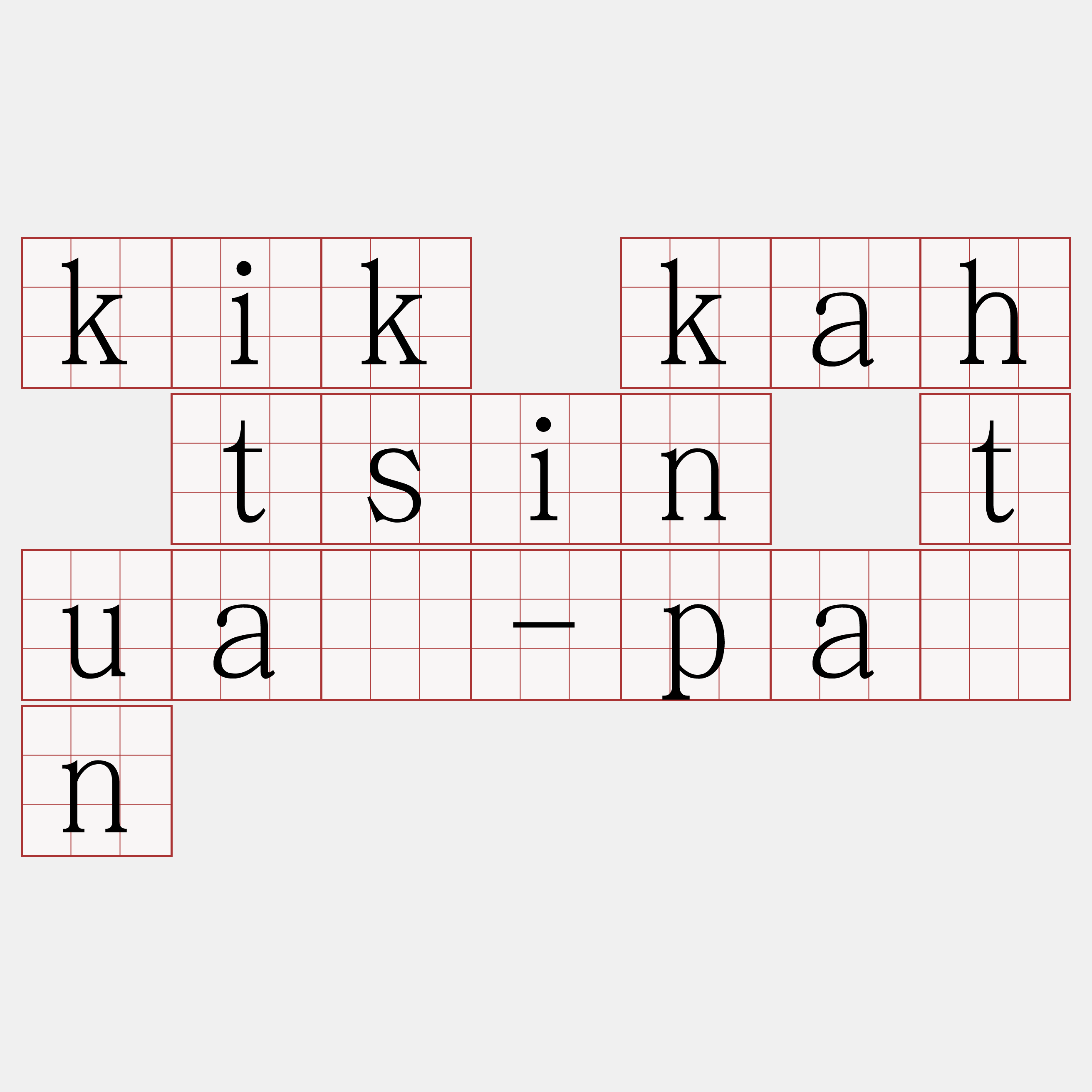 kik kah tsin tuā-pān